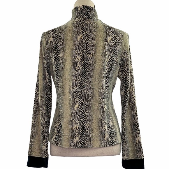 SNAKESKIN Print Long Sleeve Full Zip Jacket - Picture 2 of 10